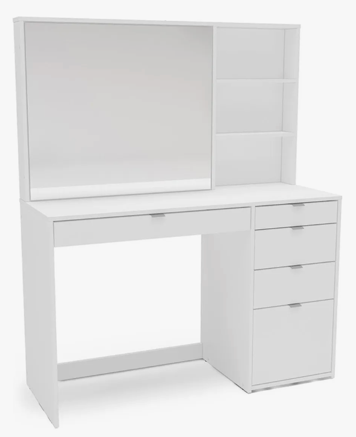 Penteadeira com 5 Gavetas e 3 Nichos Blum Politorno – Branco