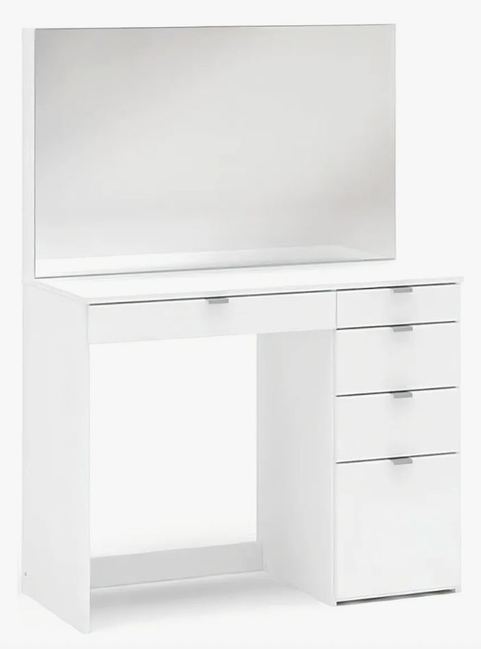 Penteadeira com 5 Gavetas e Divisor Linden Politorno – Branco