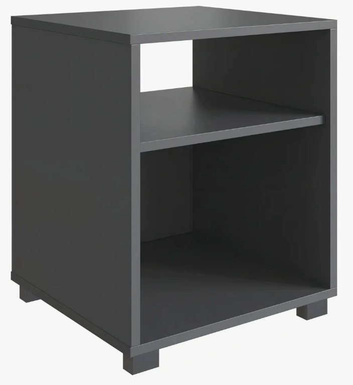 Mesa de Cabeceira com Prateleira Siena – Grafite