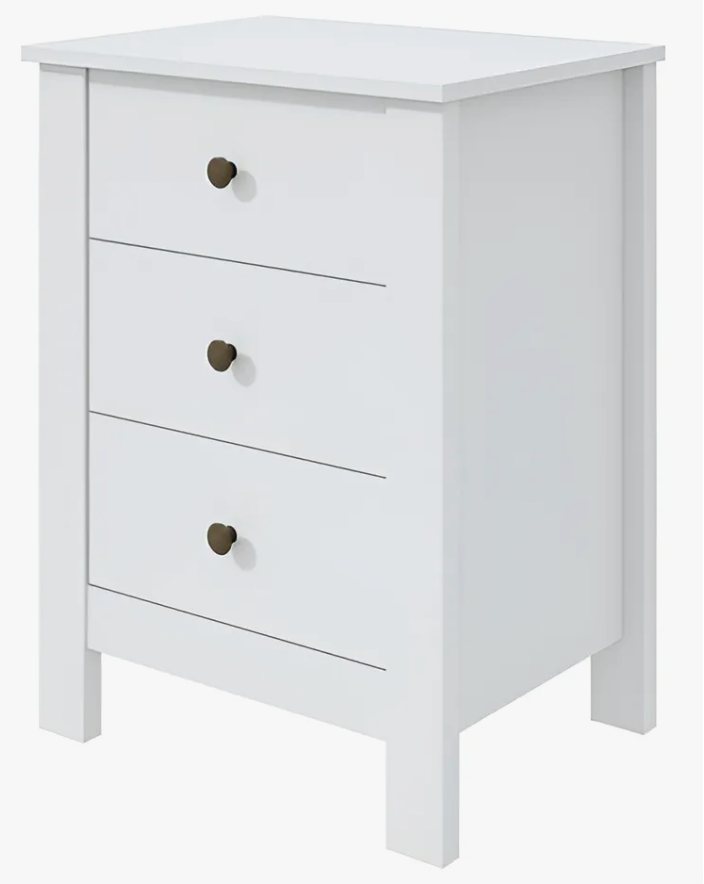 Mesa De Cabeceira Móveis Lopas MDF Branco