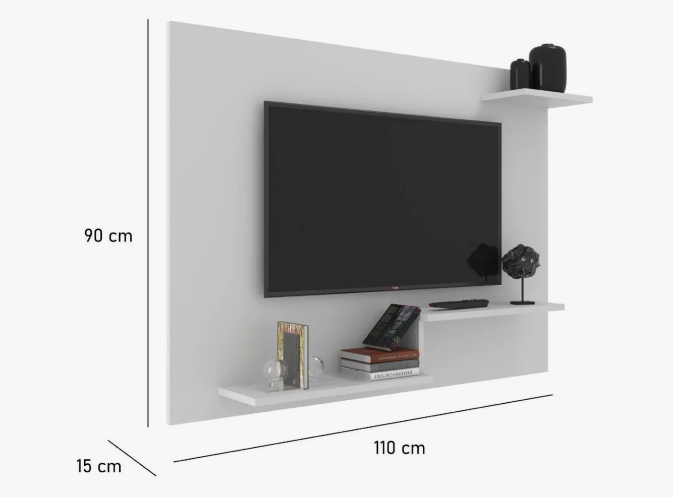 Painel Para Tv Até 42 Polegadas Com Prateleira Denver J - Image 2