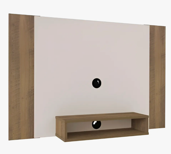 Painel para TV até 40” Cine Artely com 1 Nicho – Off White/Pinho - Image 4