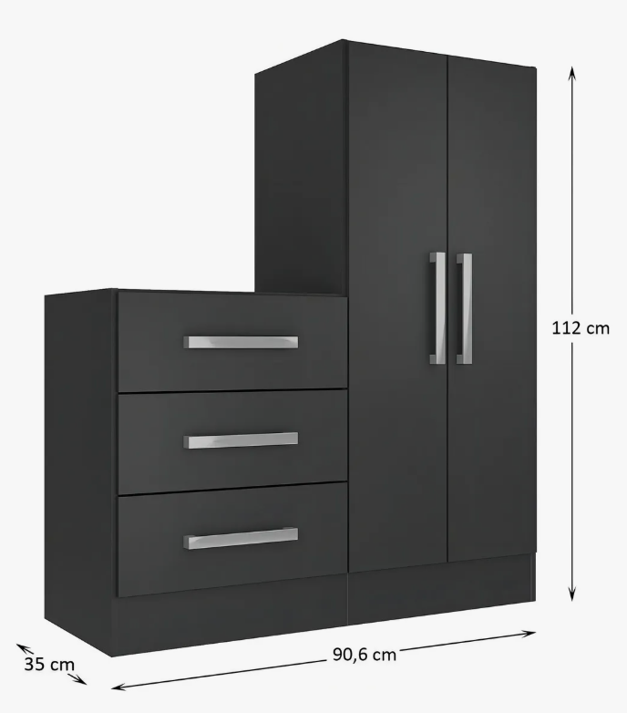 Cômoda Rodial Dunas com 2 Portas e 3 Gavetas - Image 3